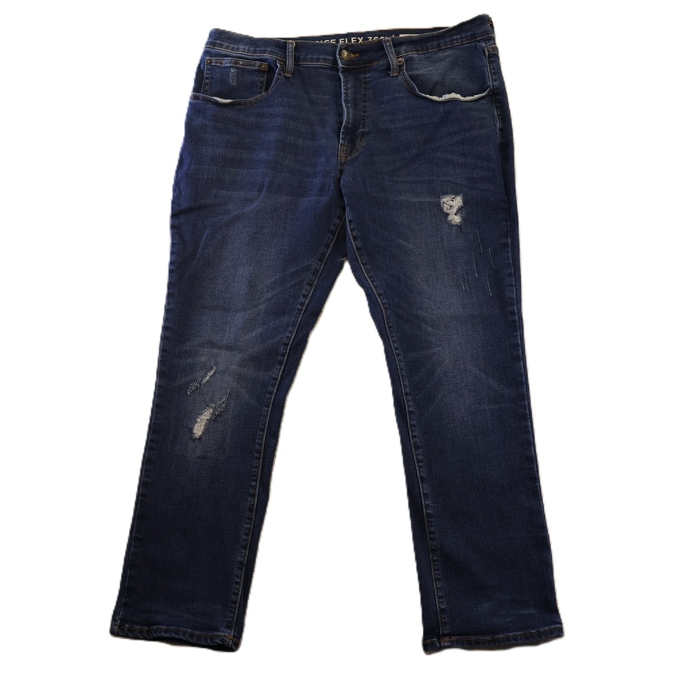 Arizona Mens 36x29 Slim Jeans Blue Advance Flex 360 Distressed